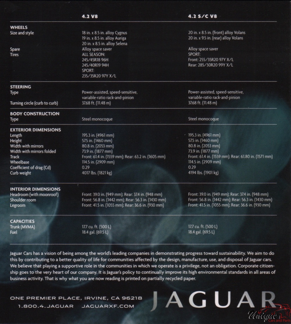 2007 Jaguar XF Brochure Page 4